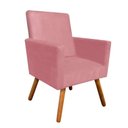 Ver imagem 2 de Poltrona Decorativa Nina Sala e Escritório Suede Rose