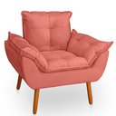Ver imagem 4 de Kit 2 Poltrona Opala Rose Suede Decorativa para Sala Escritório Biselos-Decor