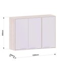 Ver imagem 3 de Armário Aéreo 120 Cm 3 Portas Art Luciane Móveis