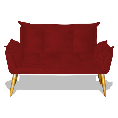 Namoradeira Decorativa Opala Veludo Vermelho