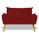 Ver imagem 1 de Namoradeira Decorativa Opala Veludo Vermelho