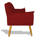 Ver imagem 3 de Namoradeira Decorativa Opala Veludo Vermelho