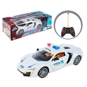 Carro Controle Remoto Policia Special Force Branco Art Brink