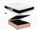 Ver imagem 1 de Cama Box Bau Casal Bege Colchão Casal Black e White Air Double Face D45 138x188 - Castor