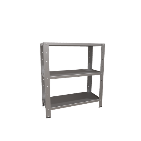 Estante / Armario de Aço Reforçado 60cm 3 Bandejas Cinza