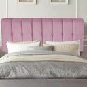 Ver imagem 1 de Painel Estofada Kiara 160cm Queen Size Box Quarto Suede Rosa Bebê - Gat Magazine