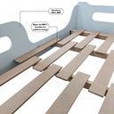 Ver imagem 4 de Cama Montessoriana Infantil 100% MDF com Colchão D18 Inmetro Estrado Madeira 150x70cm - Branco
