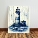 Ver imagem 6 de Kit 3 Quadro Decorativo Marítimo Veleiro Barco Ancora Farol Qualidade Premium Luxo 40x28cm