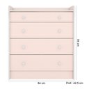 Ver imagem 2 de Cômoda Infantil com Trocador Doce Sonho 2523 Qmovi Rosa Acetinado