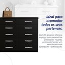 Ver imagem 6 de Closet com Cômoda Lisboa Marbela 10 Gavetas MDP 150cm Preto