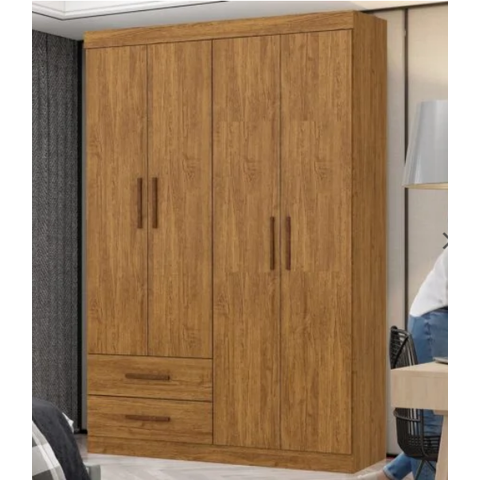 Guarda Roupa Hercúles 4 Portas Cinamomo - Carioca Móveis