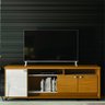 Bancada e Painel para Tv Lewis Tauari Off White Perolizado - 1