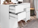 Ver imagem 3 de Penteadeira Camarim com LED Espelho Estilo Moderno 100% MDF Alto Padrão Clean Branco