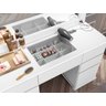 Penteadeira Camarim com Led Espelho estilo Moderno 100% MDF alto padrão Clean Branco - 2