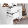 Penteadeira Camarim com Led Espelho estilo Moderno 100% MDF alto padrão Clean Branco - 3