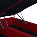 Ver imagem 4 de Base Box Baú Casal Bipartido 138x188 Vermelho Suede