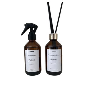 Kit Home Spray e Difusor de Ambientes Peônia Vidro 200ml