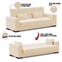 Ver imagem 2 de Sofá Cama 02 Lugares Lisboa Suede Pés de Madeira Cor Bege