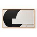 Ver imagem 2 de Quadro Decorativo N°84 115x70cm - Panorâmico Abstrato - Preto e Branco Textura - Rollflex