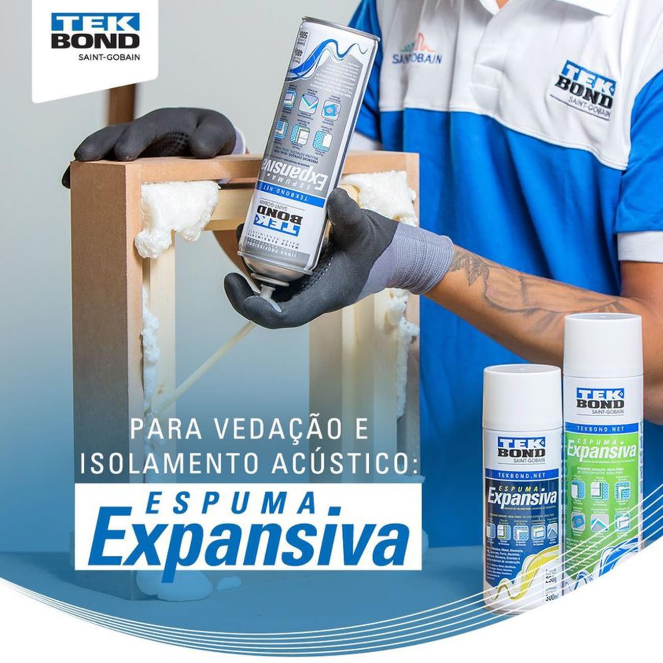 3 Espumas Expansiva Pu 360g500ml Tekbond Enchimento Vedação - 2