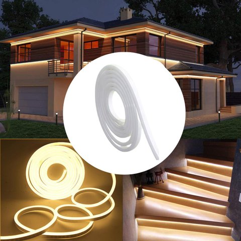 Fita Mangueira Silicone Led Neon Flexível Embutir 5m 12v 40w