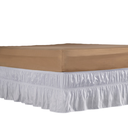 Ver imagem 1 de Saia Box Cama King com 2 Elásticos Ajustável Babado 1 Peça:branco