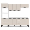 Ver imagem 4 de Armário de Cozinha Modulada Completa 5 Peças 270cm com Tampo 250067 Meena Politorno Móveis