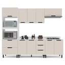 Ver imagem 3 de Armário de Cozinha Modulada Completa 5 Peças 270cm com Tampo 250067 Meena Politorno Móveis