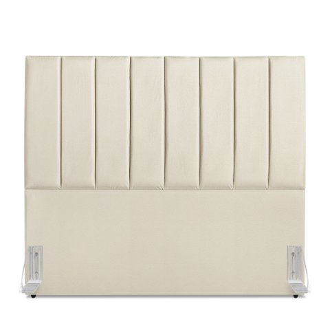 Cabeceira Estofada Queen Carla 160 Cm Corino Bege