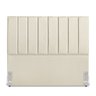 Cabeceira Estofada Queen Carla 160 Cm Corino Bege - 1