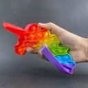 Ver imagem 3 de Pop It Unicórnio Fidget Toy Brinquedo Silicone Anti Stress Bolha Sensorial - Arco Íris Colorido