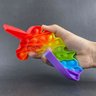 Pop It Unicórnio Fidget Toy Brinquedo Silicone Anti Stress Bolha Sensorial - Arco Íris Colorido - 3