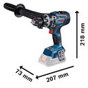 Ver imagem 3 de Parafusadeira Furadeira Impacto Bosch GSB 18V-150 C Brushless 18V SB