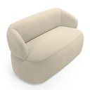 Ver mais imagens de Kit 02 Poltronas Giratória e 01 Sofá Orgânico Glee 03 Lugares 170cm Bouclê Bege - Abmaza