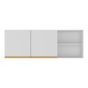 Ver imagem 4 de Armário de Cozinha Aéreo 150 cm 2 Portas Veneza GW Multimóveis MP3741 Branco
