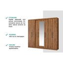 Ver imagem 2 de Guarda Roupa 8 Portas e 4 Gavetas c/ Espelho Héster Freijo - Carraro