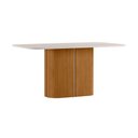 Ver imagem 4 de Conjunto Sala de Jantar Mesa Serena 160x90 6 Cadeiras Ana Ype/offwhite/bouclé Cinza