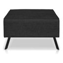 Ver imagem 5 de Poltrona Nathy Confortável com Puff para Sala ou Quarto Boucle Preto Bz Home Decor
