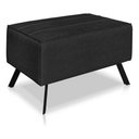 Ver mais imagens de Poltrona Nathy Confortável com Puff para Sala ou Quarto Boucle Preto Bz Home Decor