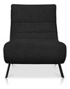 Ver imagem 4 de Poltrona Nathy Confortável com Puff para Sala ou Quarto Boucle Preto Bz Home Decor