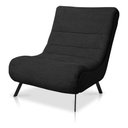 Ver imagem 7 de Poltrona Nathy Confortável com Puff para Sala ou Quarto Boucle Preto Bz Home Decor