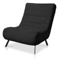 Ver imagem 7 de Poltrona Nathy Confortável com Puff para Sala ou Quarto Boucle Preto Bz Home Decor