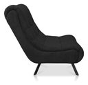 Ver imagem 6 de Poltrona Nathy Confortável com Puff para Sala ou Quarto Boucle Preto Bz Home Decor
