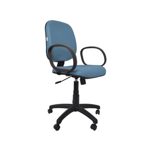 Poltrona Diretor Fire - Couro Sintetico Corano - Azul Claro