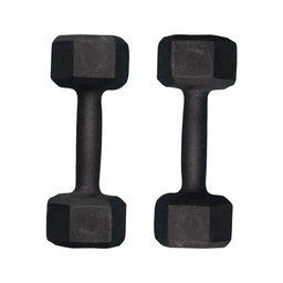 Par de Halter Sextavado Pintado 5kg Academia Treino Fitness - 1