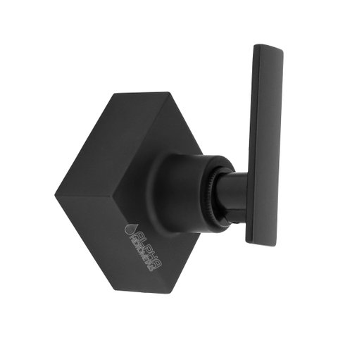 Acabamento Registro Quadrado Alavanca C-73 Metal Preto Padrão Deca