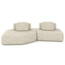 Ver imagem 3 de Sofá Ilha Modular para Sala Living Orgânico 305cm Angra K01 Linho Champanhe - Lyam Decor