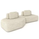 Ver imagem 1 de Sofá Ilha Modular para Sala Living Orgânico 305cm Angra K01 Linho Champanhe - Lyam Decor