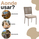 Ver imagem 6 de Kit 2 Cadeiras Fendi em Alumínio com Corda Sintética para Mesa Cozinha Sala de Jantar