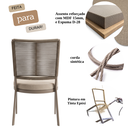 Ver imagem 4 de Kit 2 Cadeiras Fendi em Alumínio com Corda Sintética para Mesa Cozinha Sala de Jantar